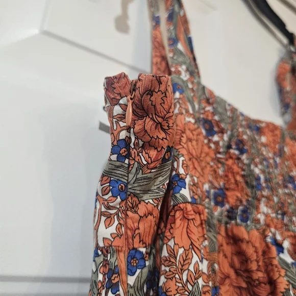 ZARA Floral Tie Strap Maxie Dress Boho - Picture 10 of 12